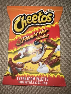 NEW Cheetos Flamin' Hot Eyeshadow Palette Makeup Eye Shadow